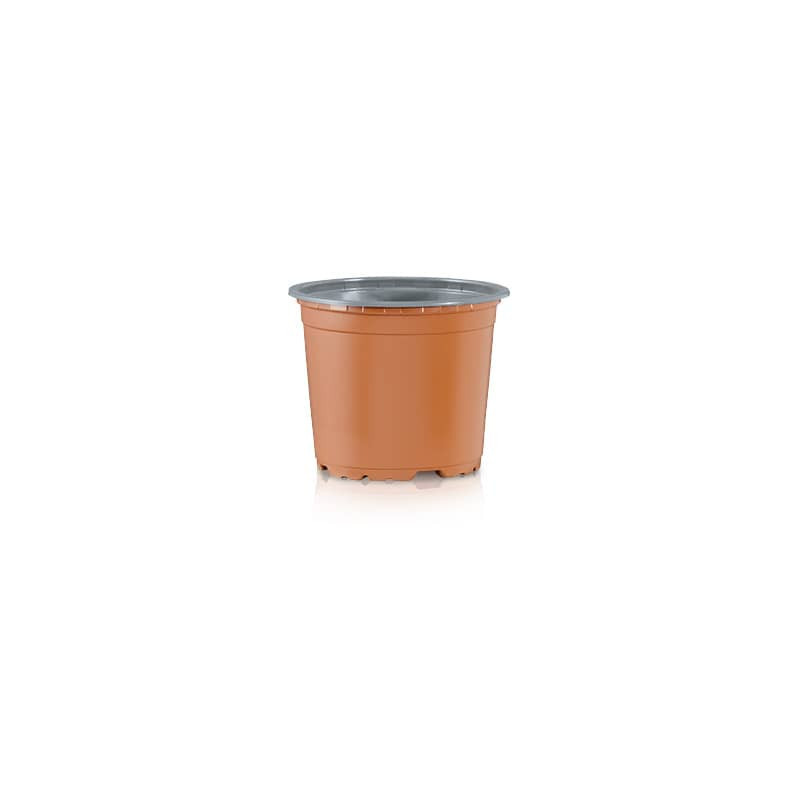 Teku 5 Degree Tall Round Terracotta Recyclable Plastic Plant Pot 10cm X